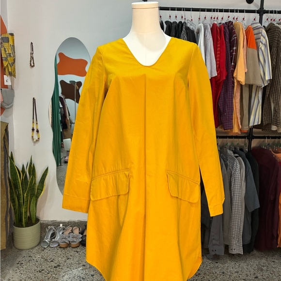 COS Yellow Long Sleeve Dress - Picture 1 of 5